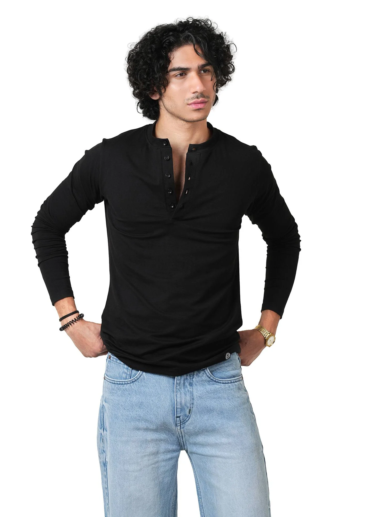 HENLEY - BLACK - Image 4