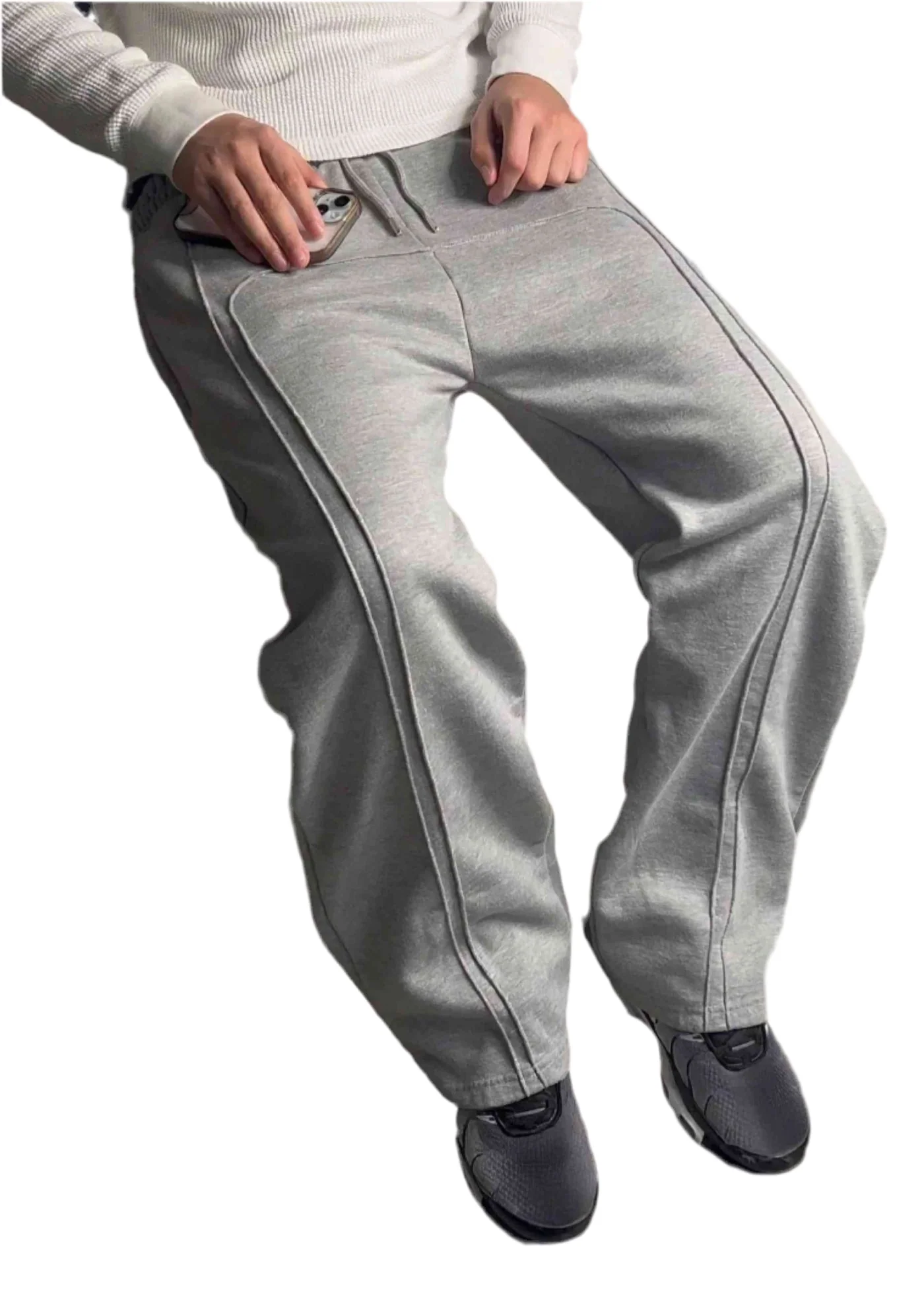 LUXE BOTTOMS - MELANGE GREY - Image 3