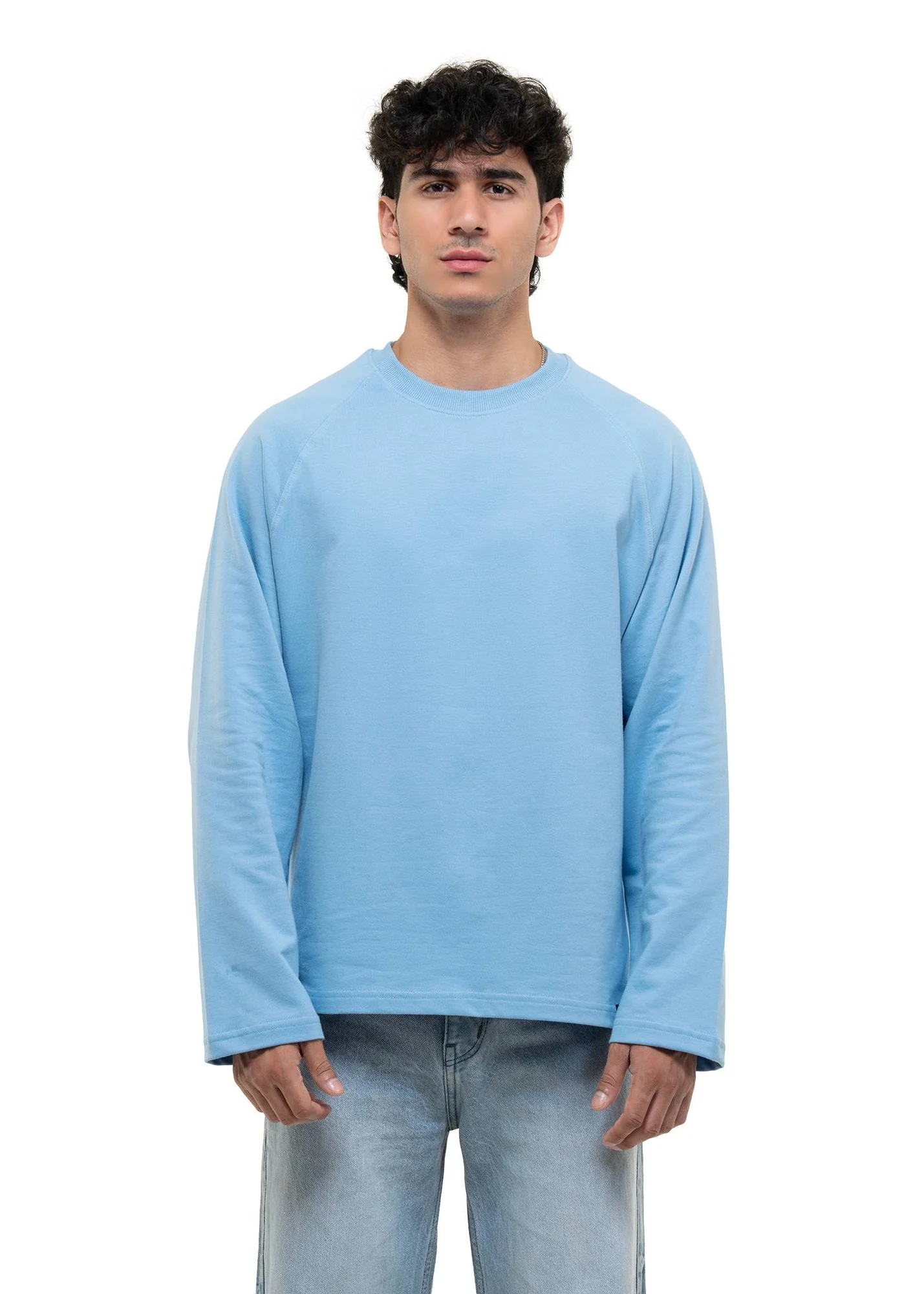 RAGLAN CROPPED TEE - BABY BLUE - Image 3