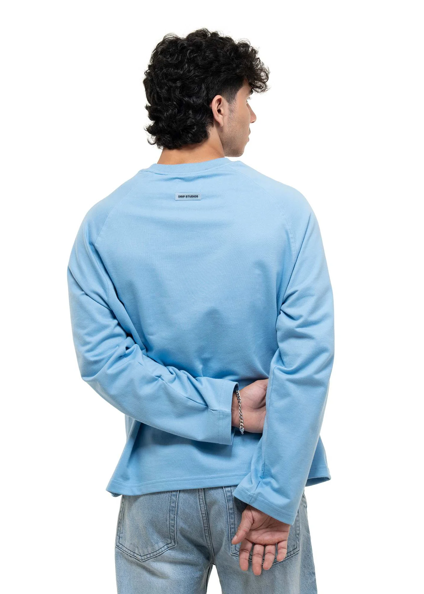 RAGLAN CROPPED TEE - BABY BLUE - Image 7