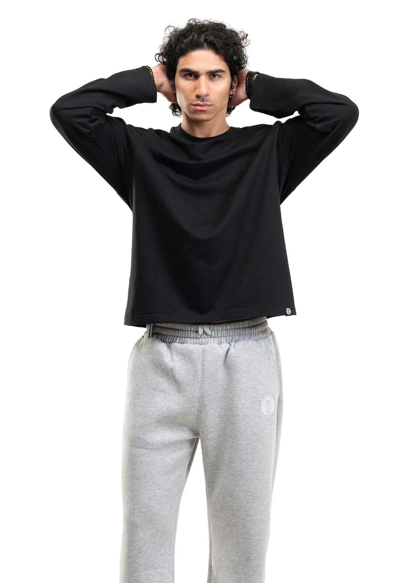 RAGLAN CROPPED TEE - BLACK - Image 4