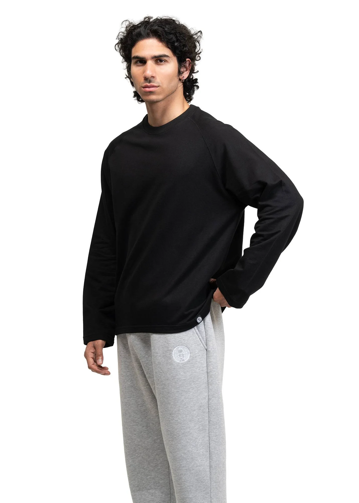 RAGLAN CROPPED TEE - BLACK - Image 6