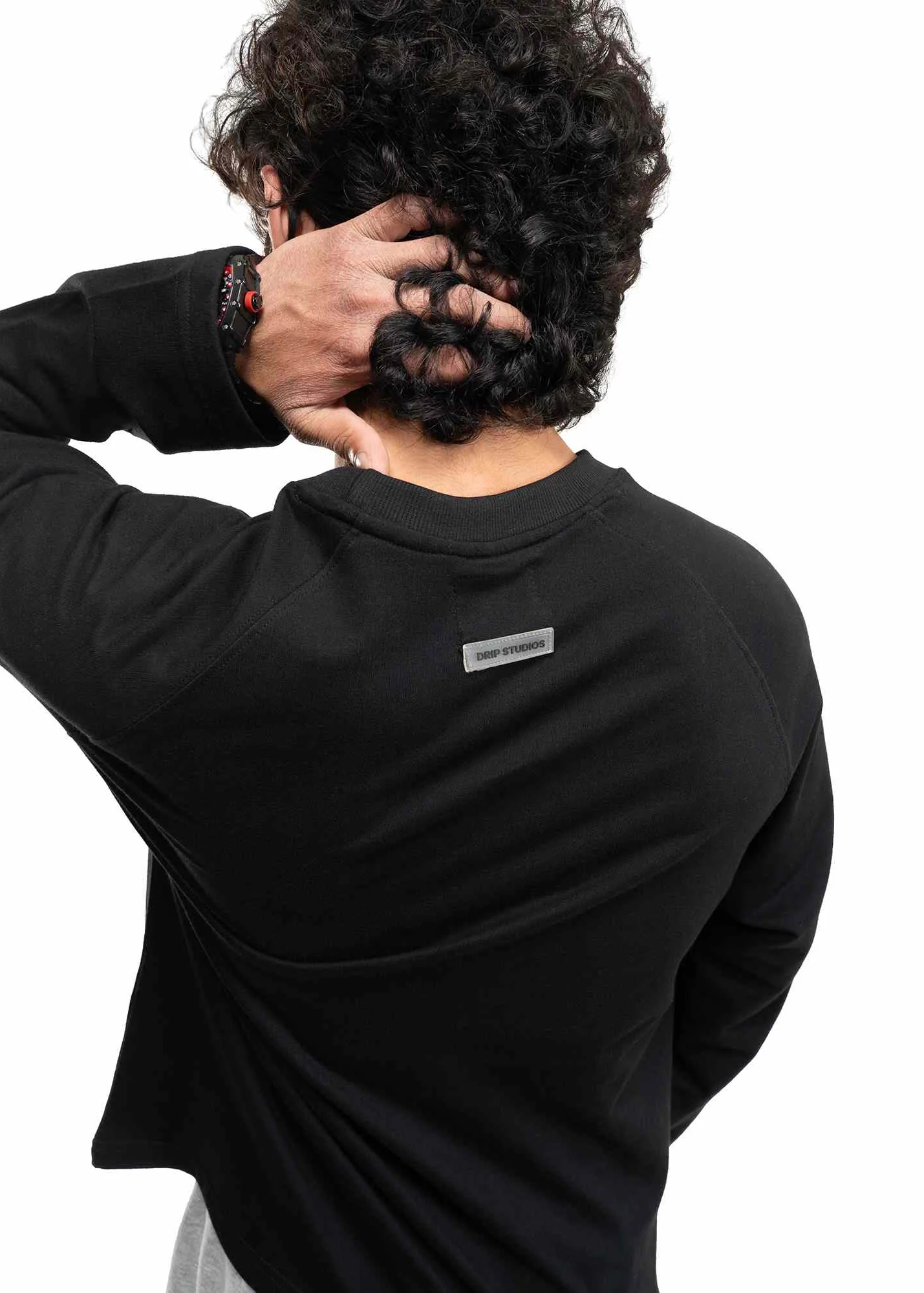 RAGLAN CROPPED TEE - BLACK - Image 7
