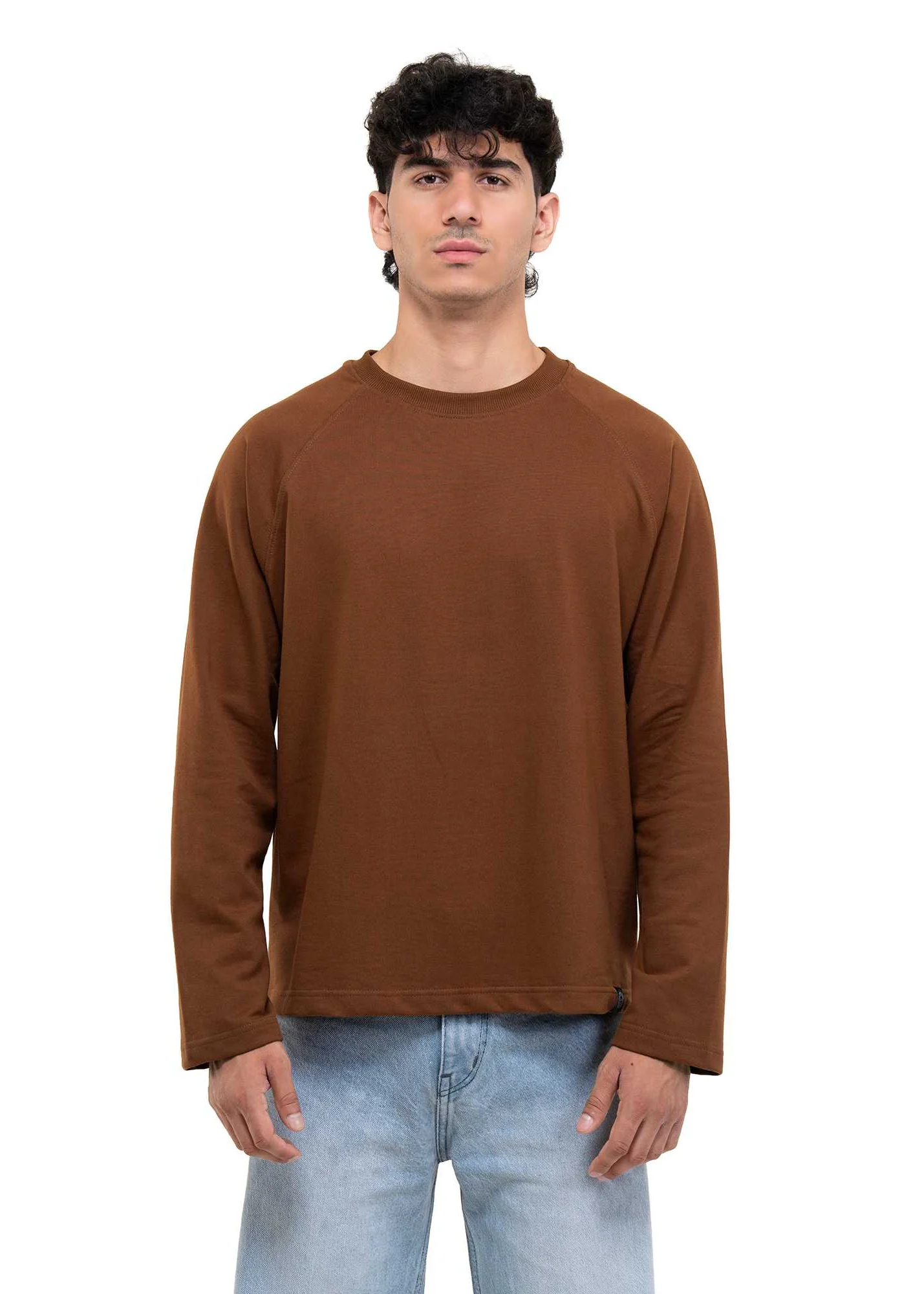 RAGLAN CROPPED TEE - BURNT BROWN - Image 3