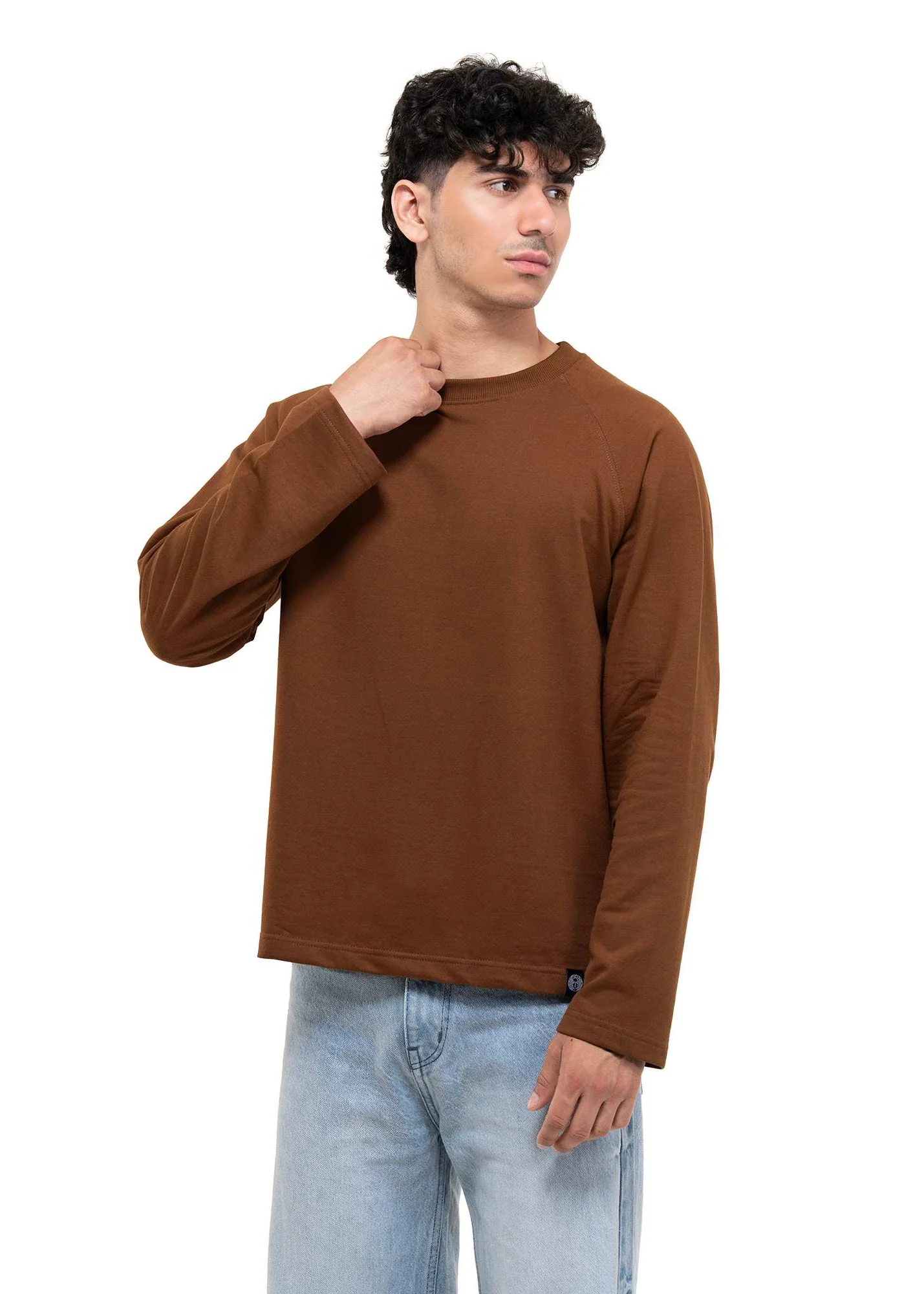 RAGLAN CROPPED TEE - BURNT BROWN - Image 4
