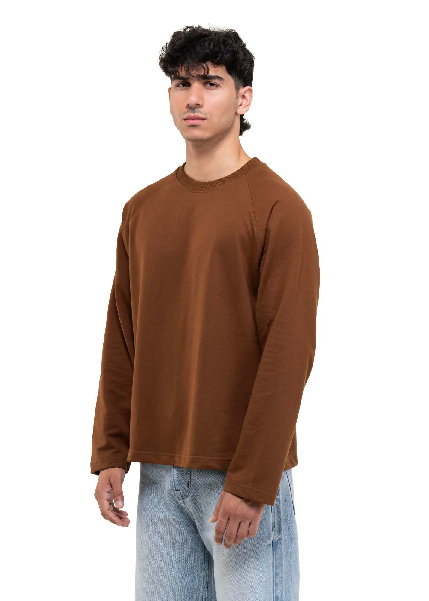 RAGLAN CROPPED TEE - BURNT BROWN - Image 5