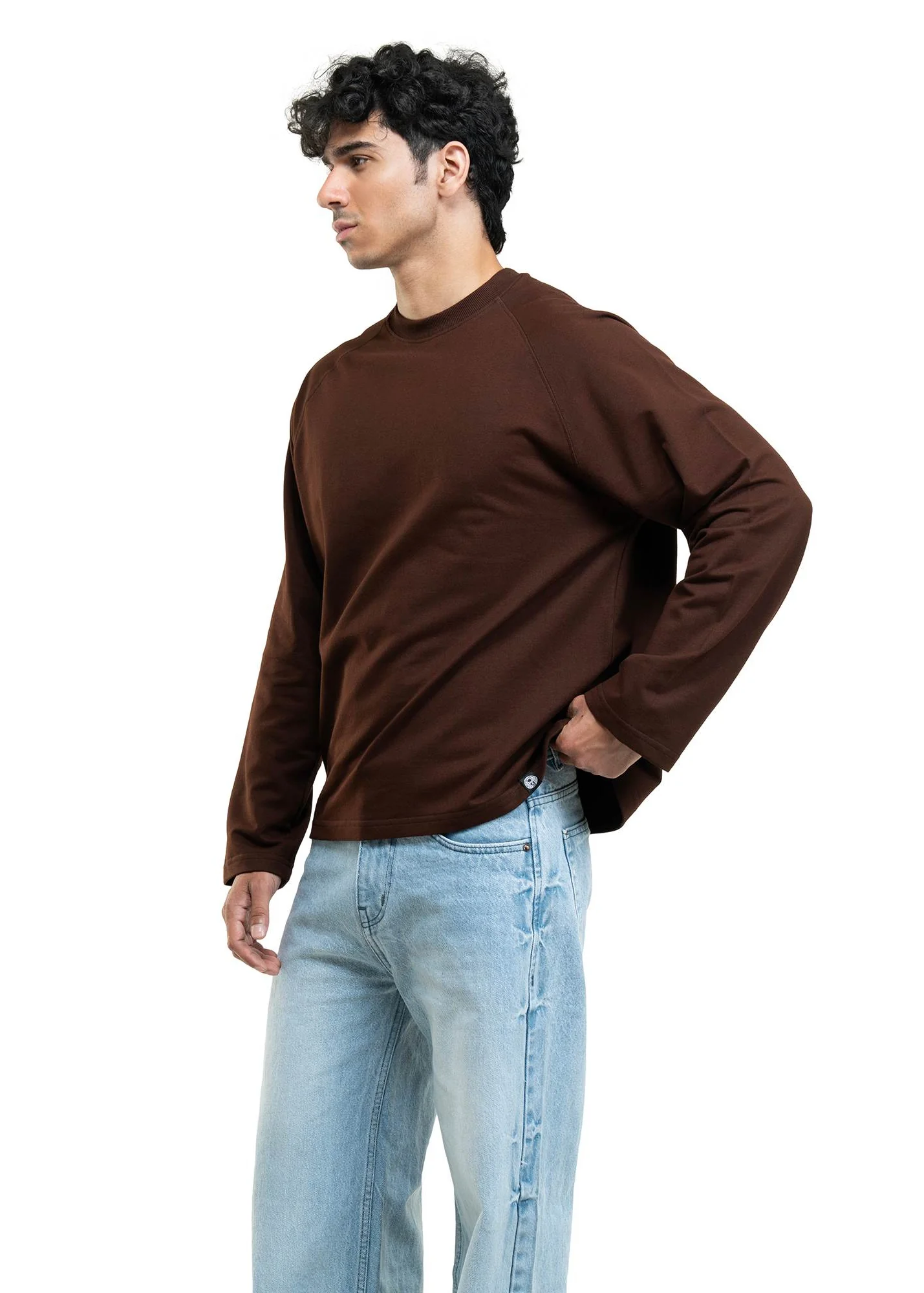 RAGLAN CROPPED TEE - COFFEE - Image 3