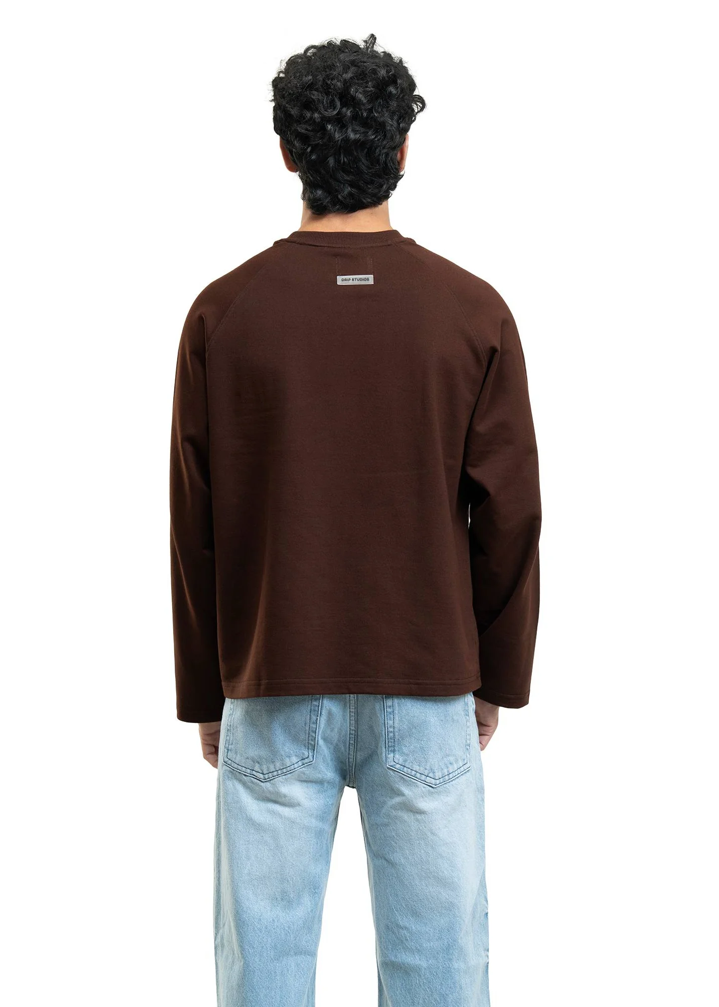 RAGLAN CROPPED TEE - COFFEE - Image 4