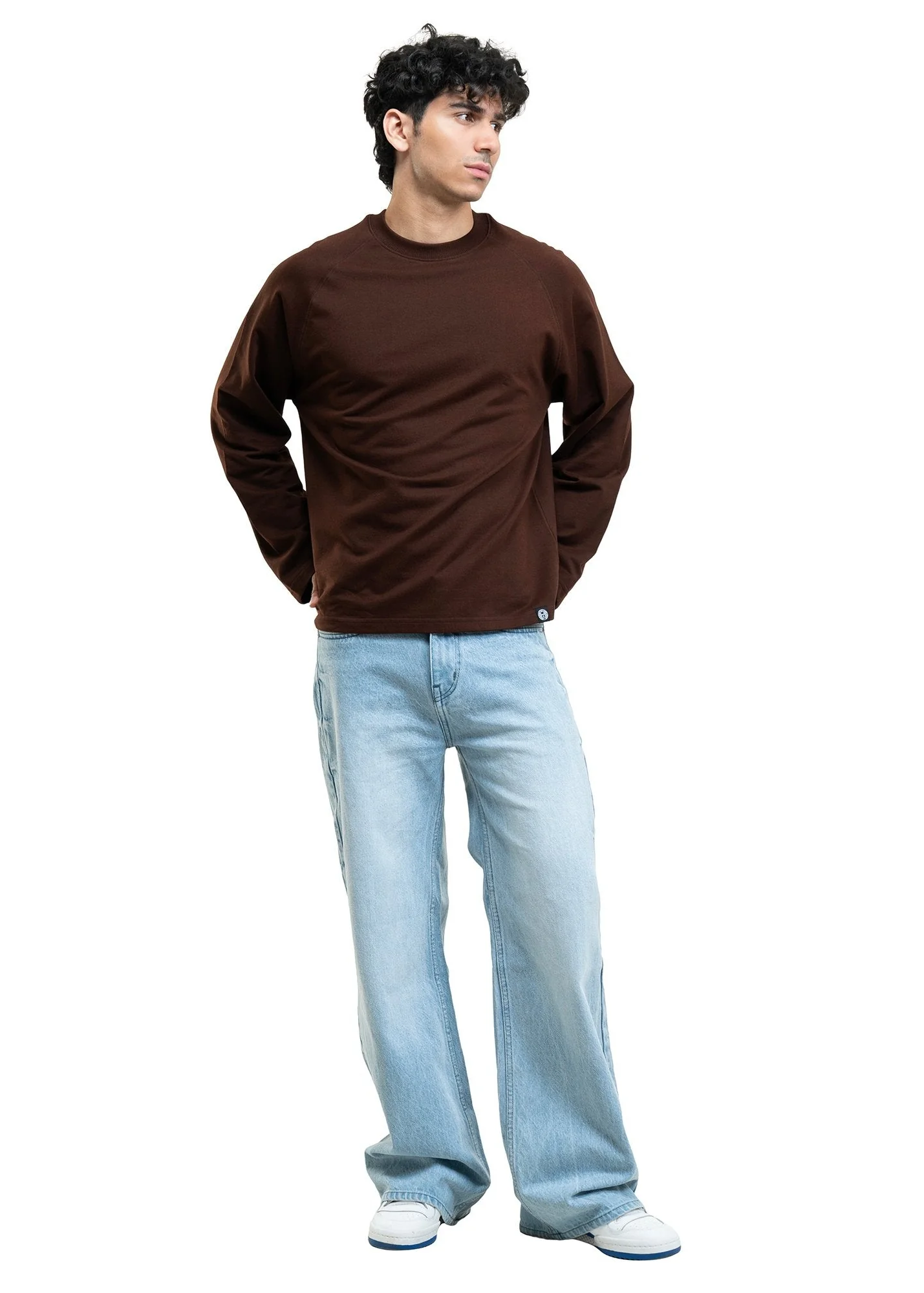 RAGLAN CROPPED TEE - COFFEE - Image 5