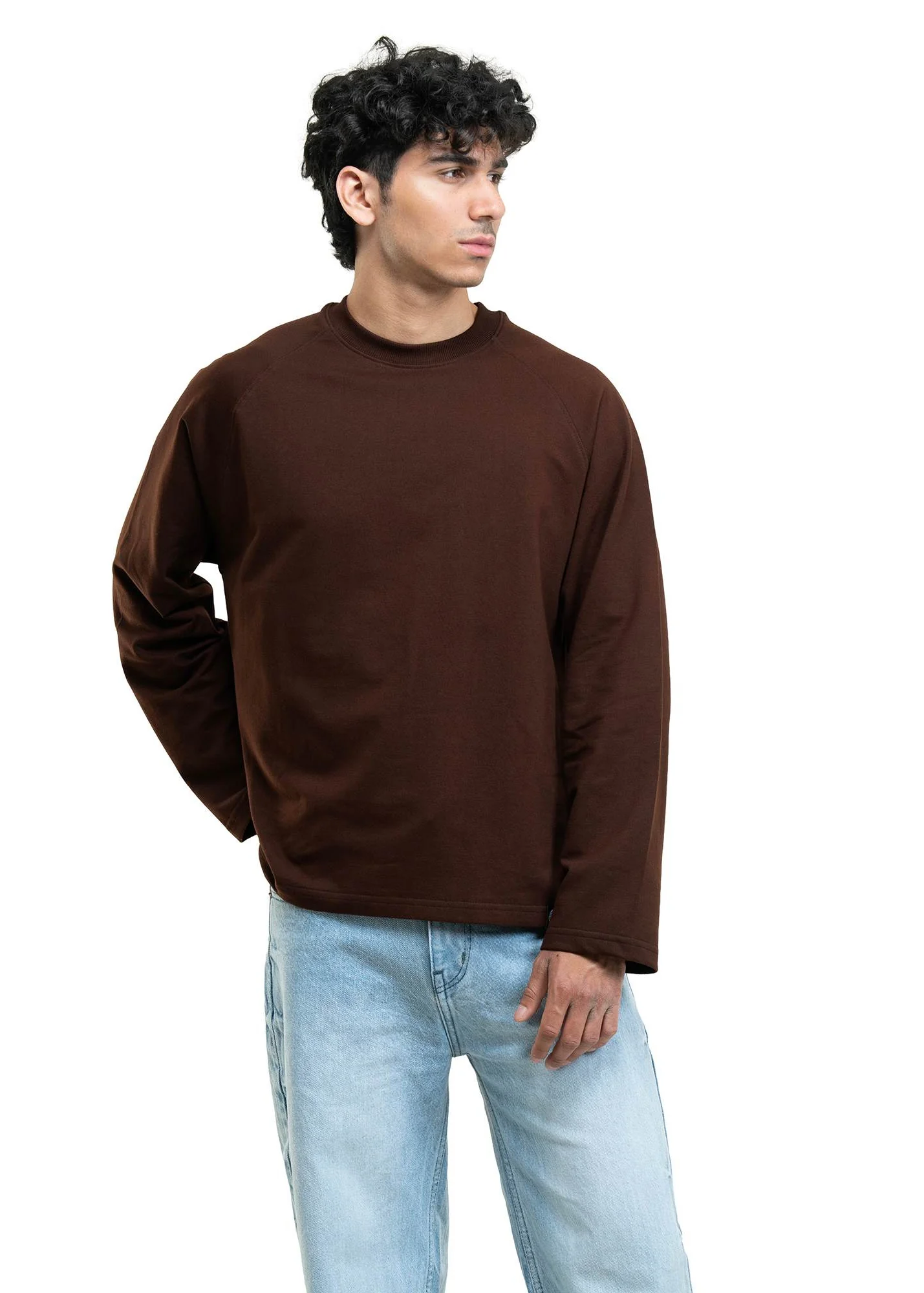 RAGLAN CROPPED TEE - COFFEE - Image 6
