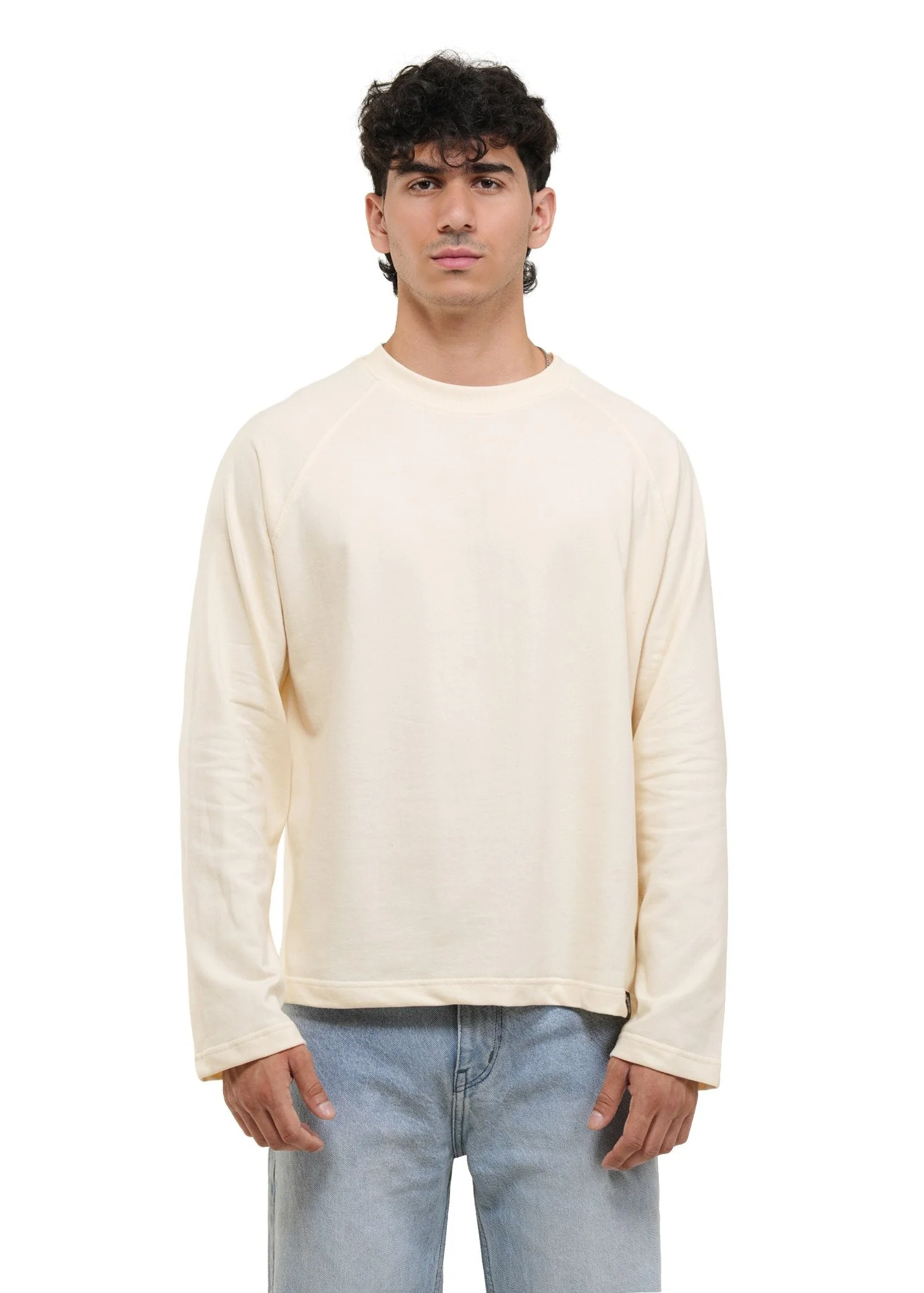 RAGLAN CROPPED TEE - CREAM - Image 3