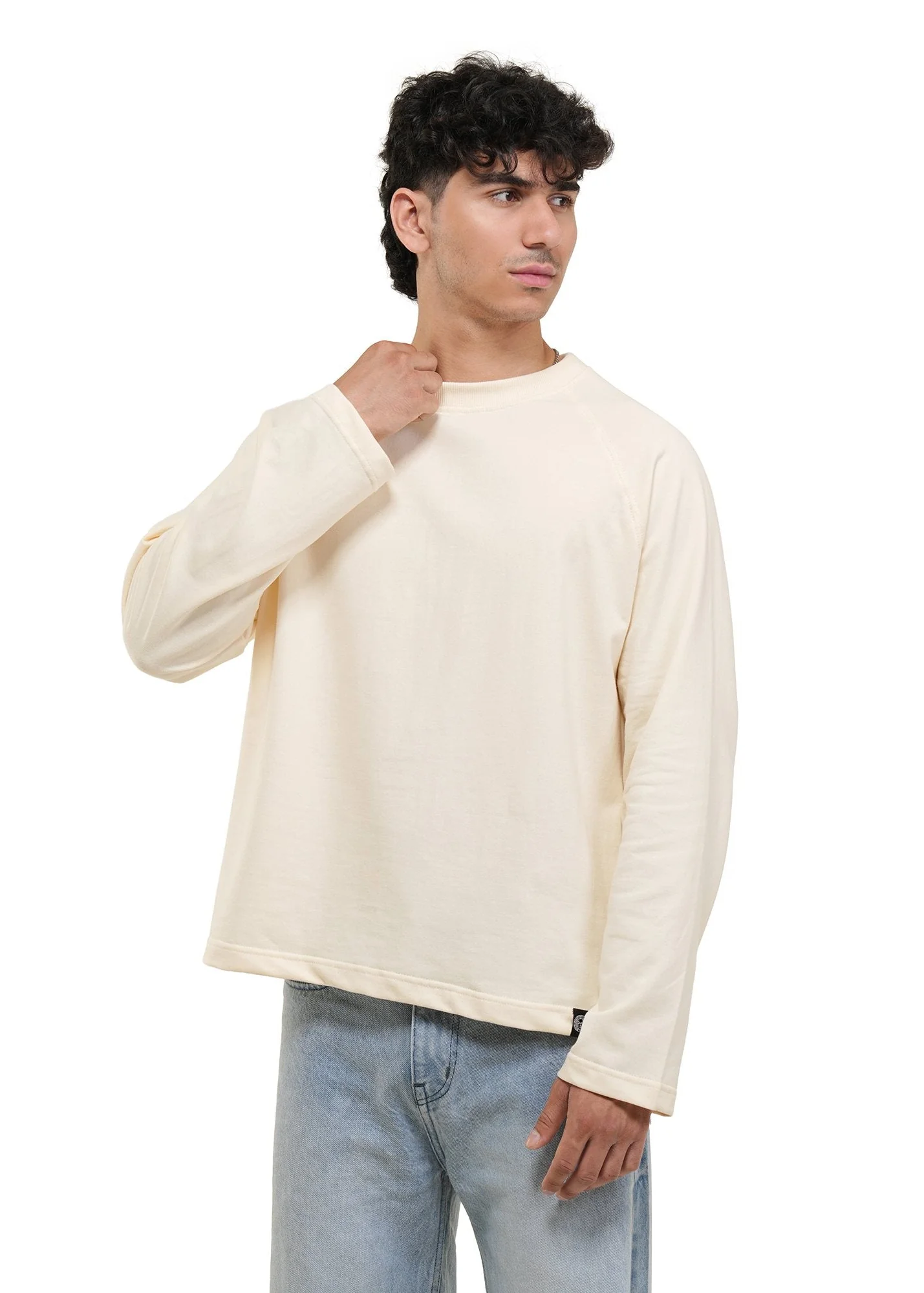 RAGLAN CROPPED TEE - CREAM - Image 5