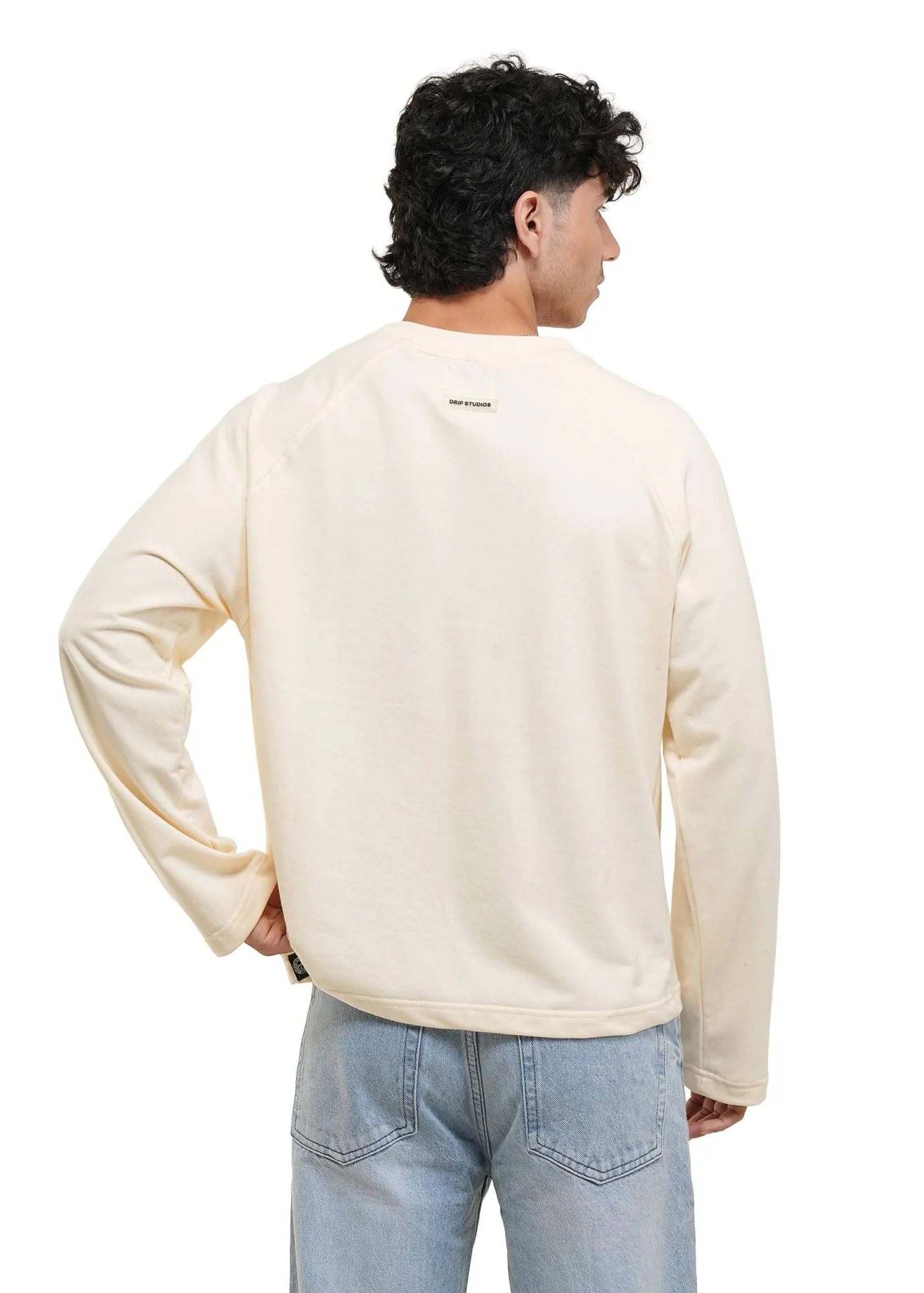 RAGLAN CROPPED TEE - CREAM - Image 6