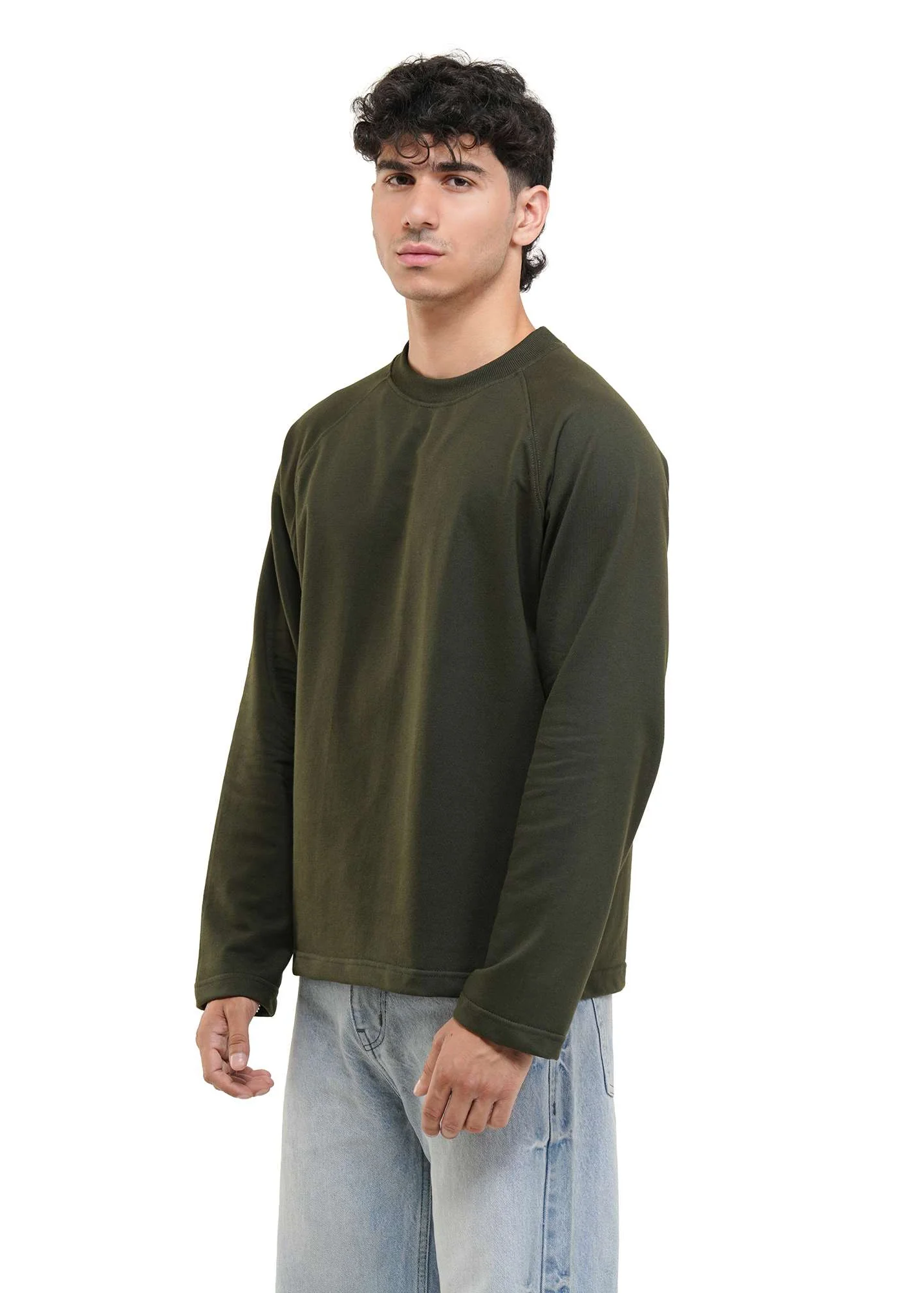 RAGLAN CROPPED TEE - DARK GREEN - Image 3