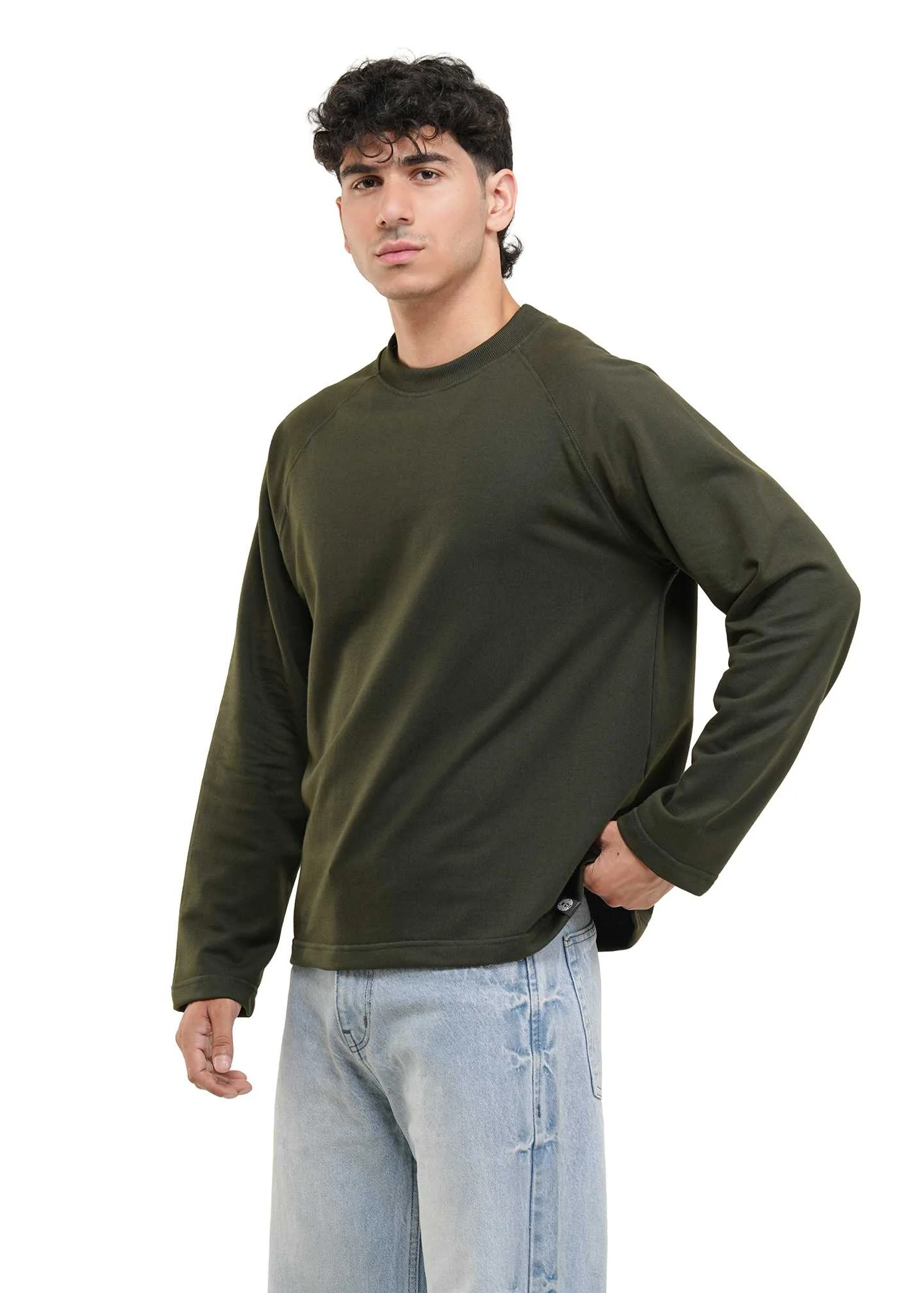 RAGLAN CROPPED TEE - DARK GREEN - Image 5