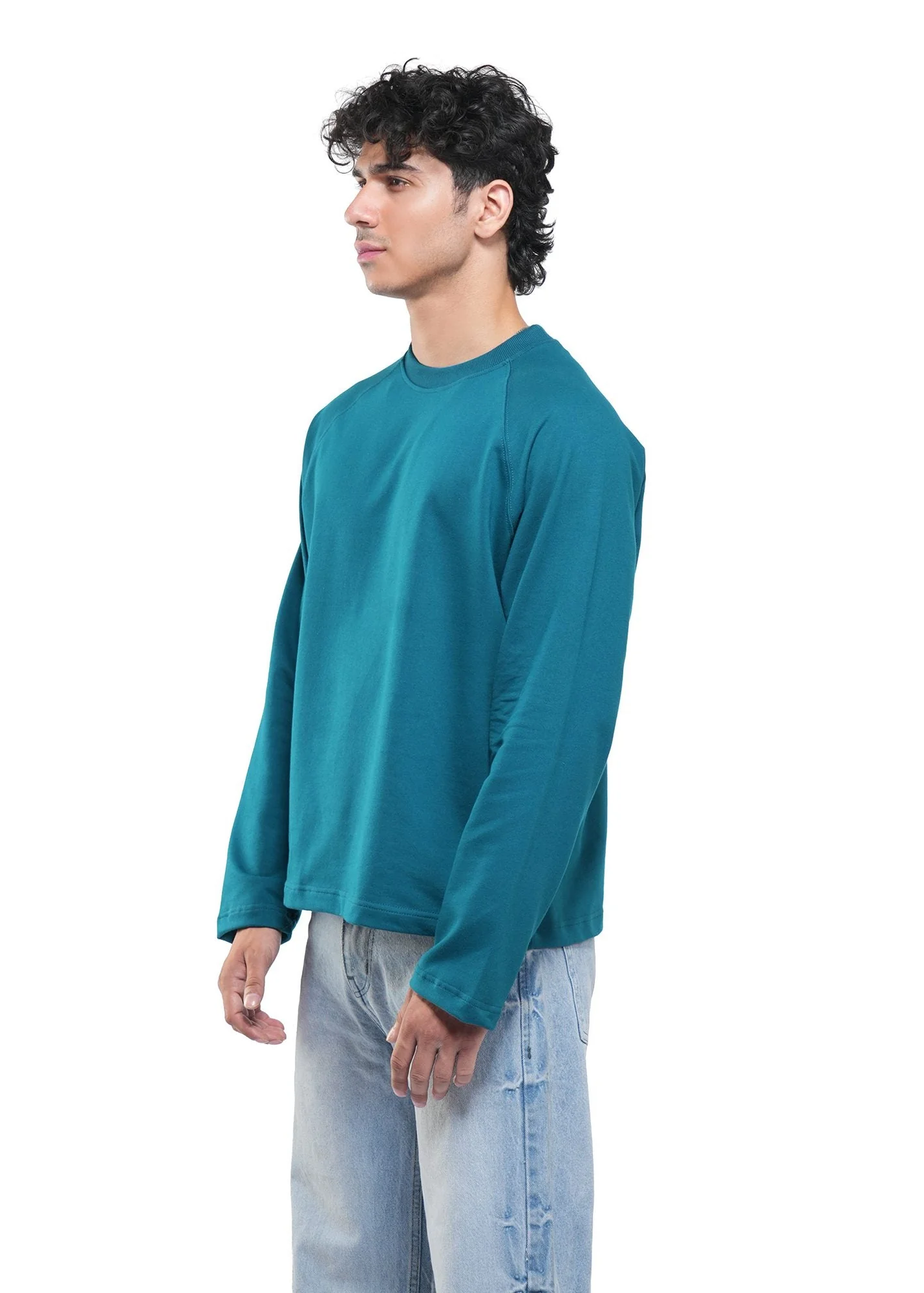 RAGLAN CROPPED TEE - DEEP TEAL - Image 2
