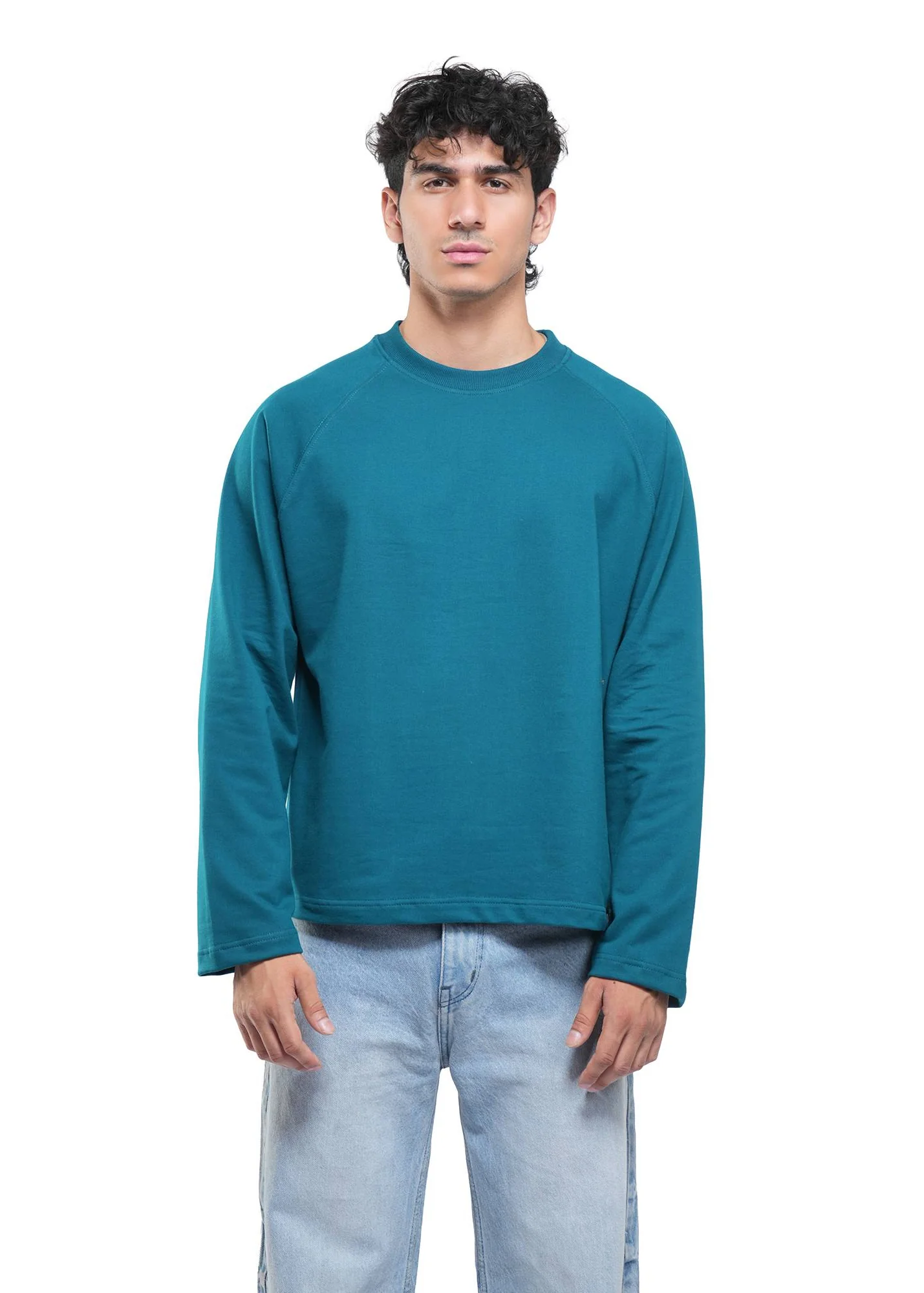 RAGLAN CROPPED TEE - DEEP TEAL - Image 7