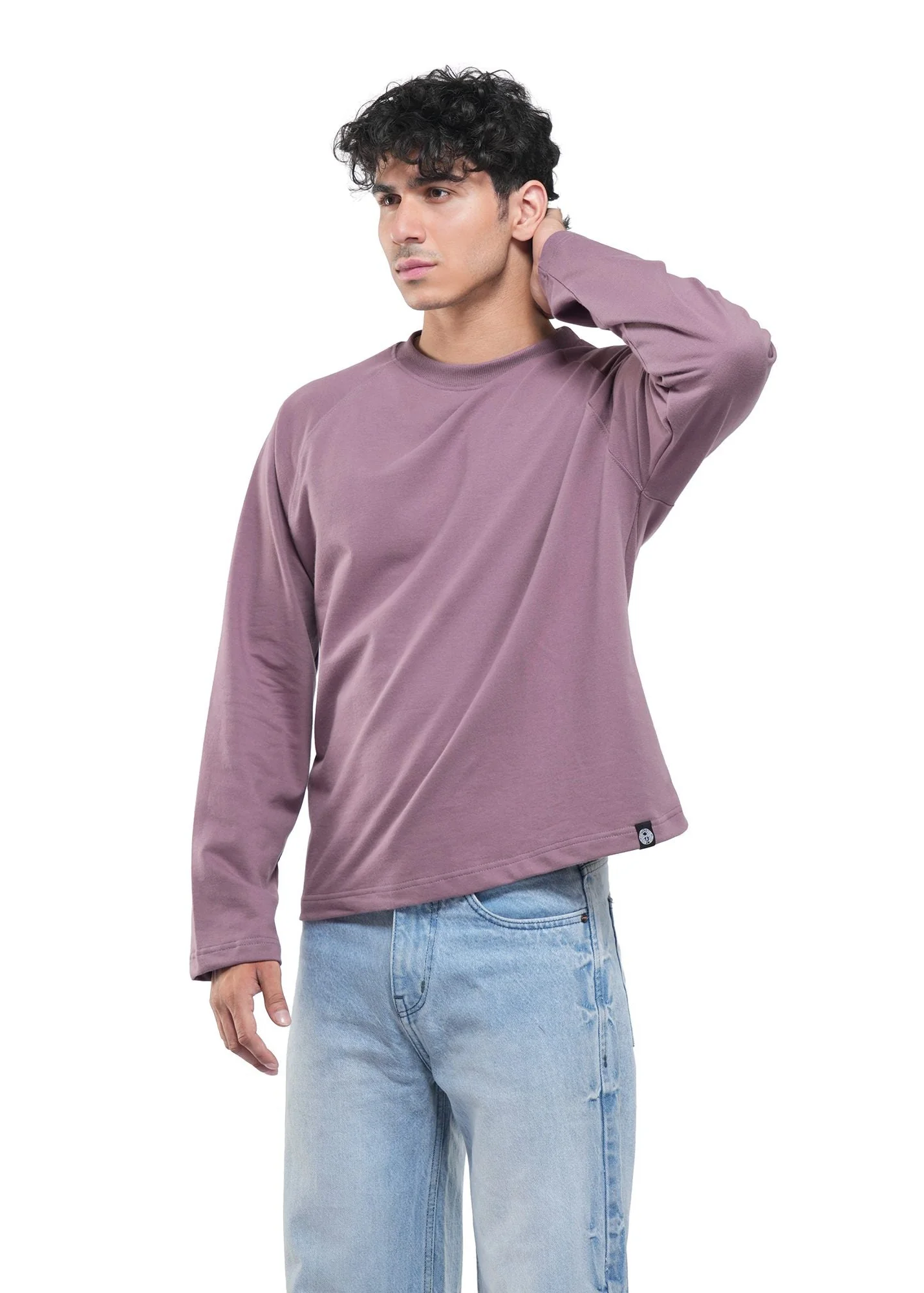 RAGLAN CROPPED TEE - DUSTY MUAVE - Image 4