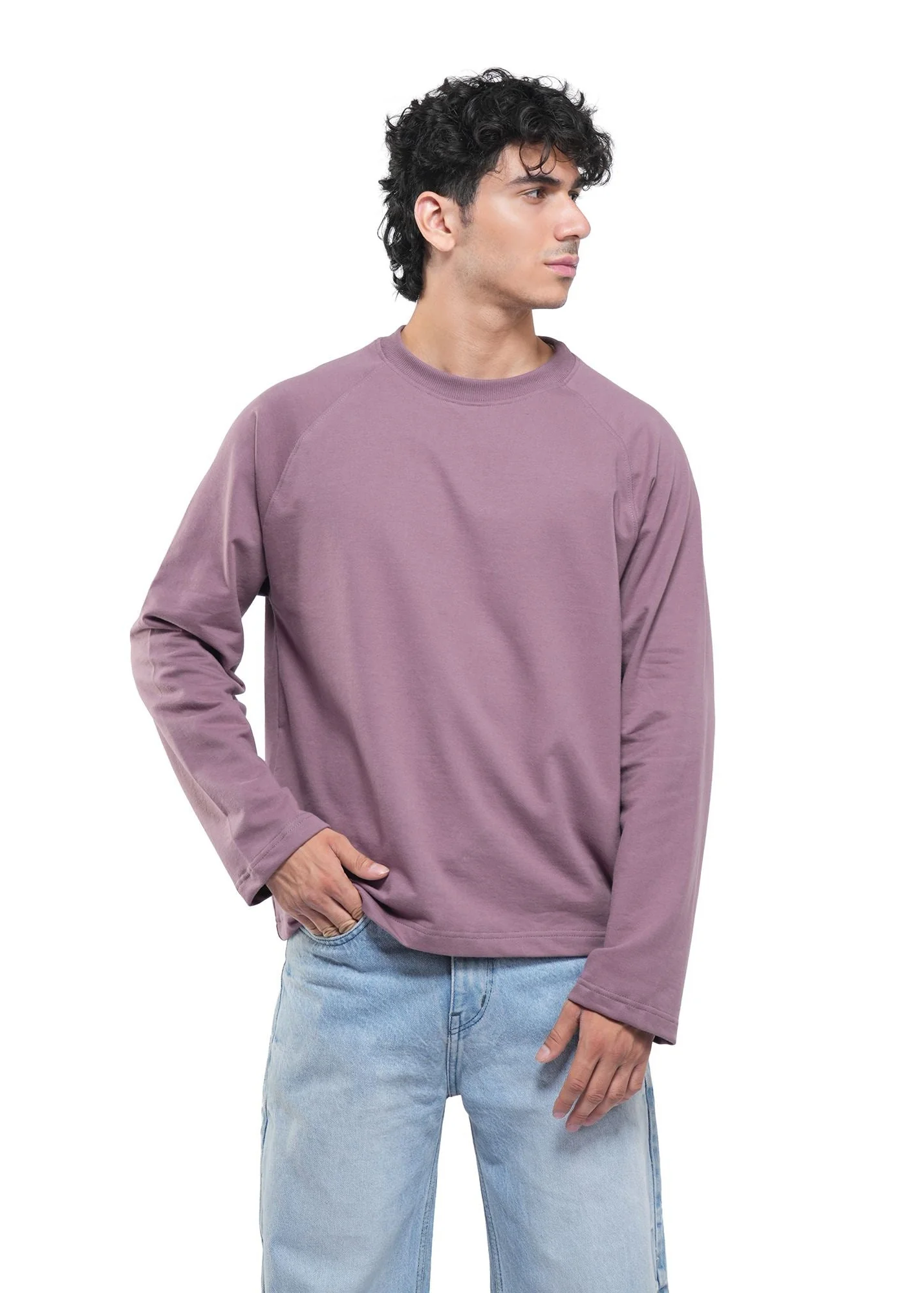 RAGLAN CROPPED TEE - DUSTY MUAVE - Image 7