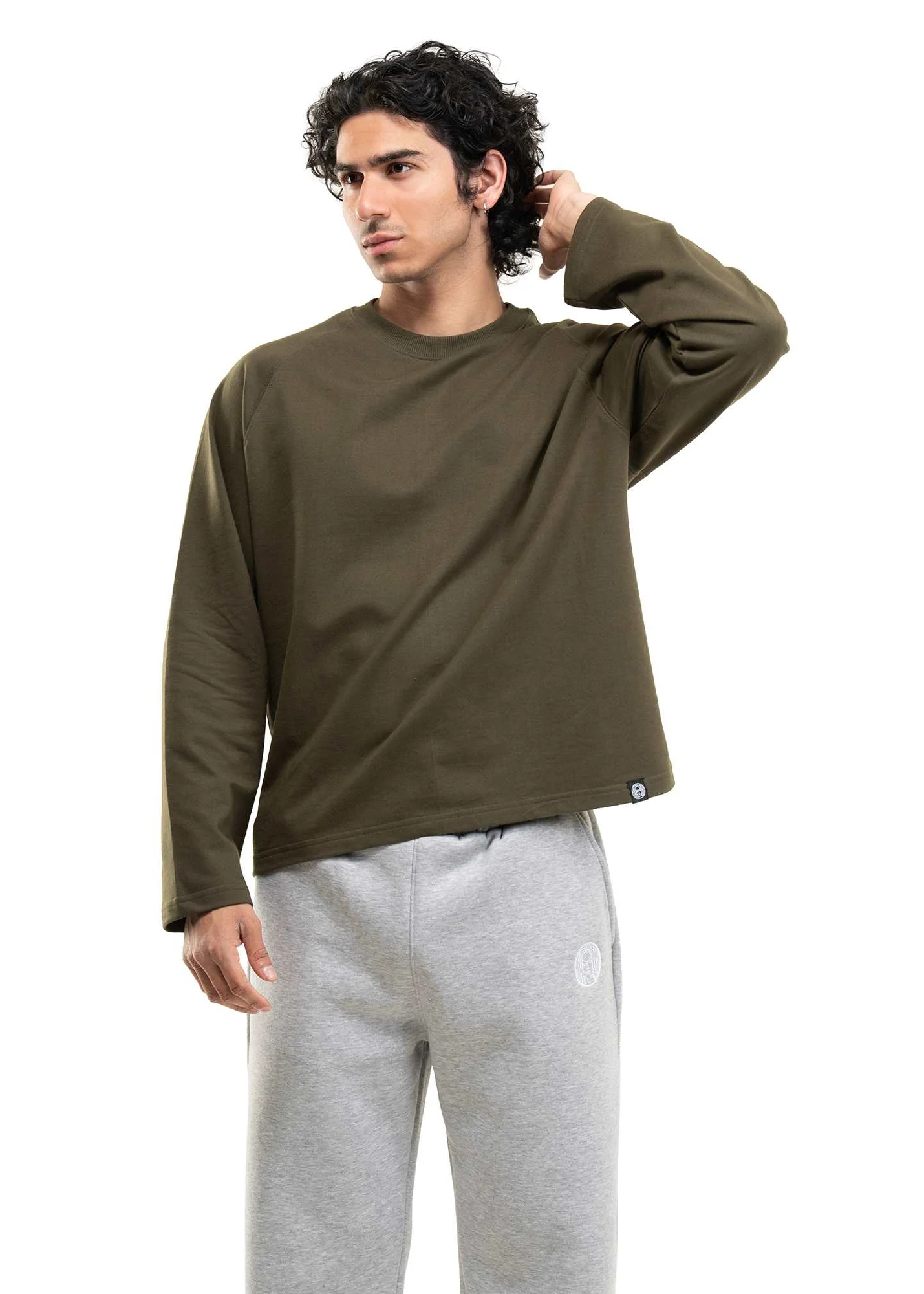 RAGLAN CROPPED TEE - MILITARY GREEN - Image 3