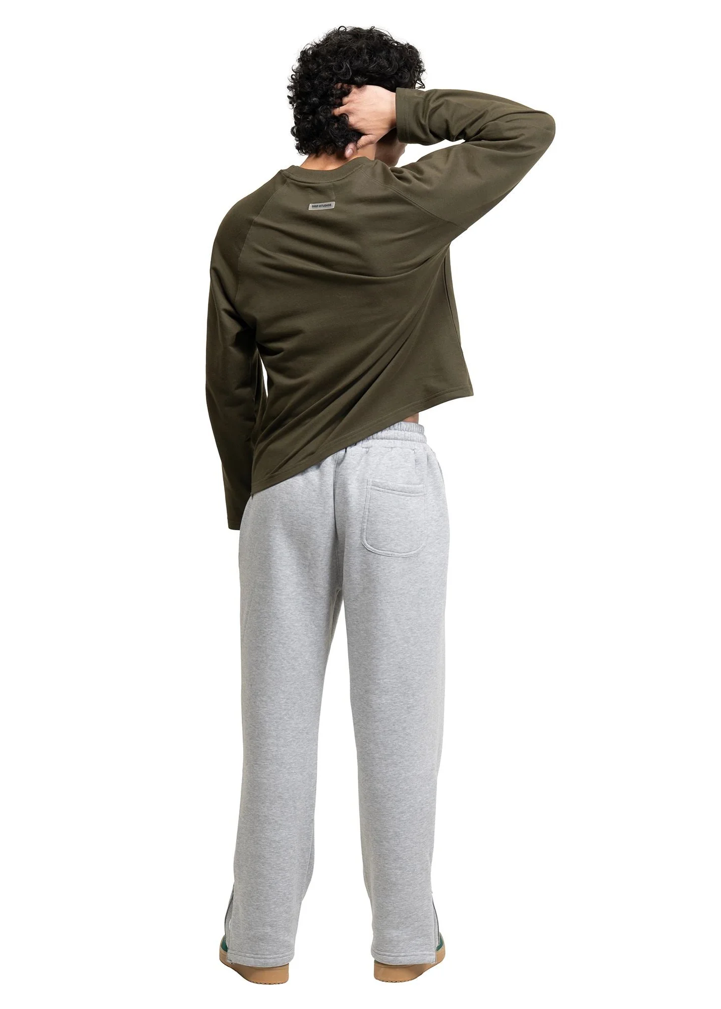 RAGLAN CROPPED TEE - MILITARY GREEN - Image 4