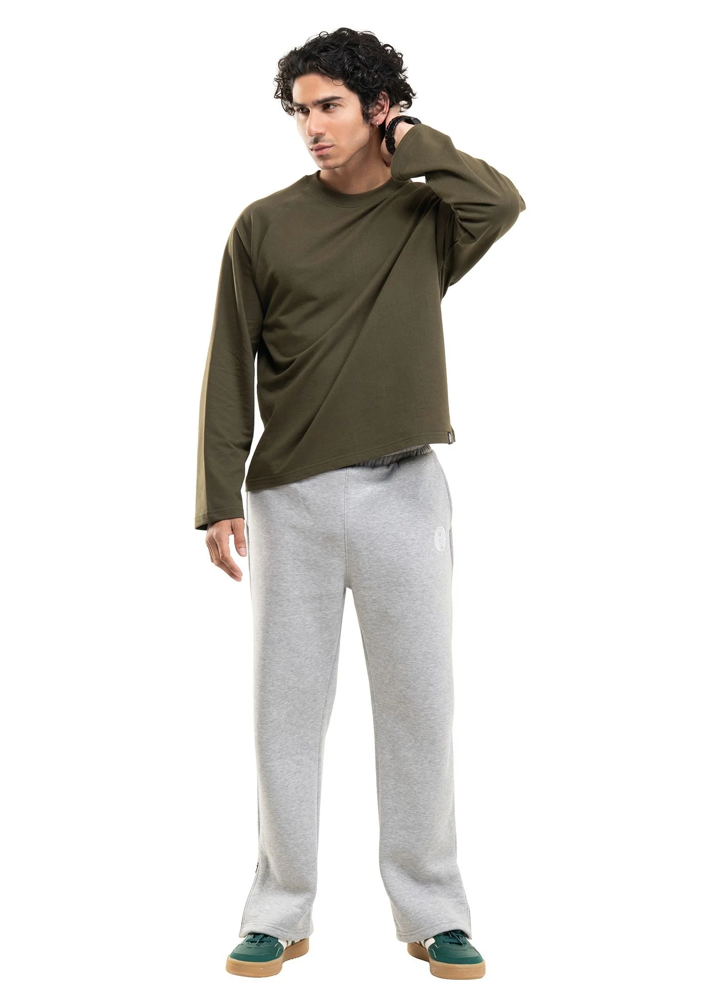 RAGLAN CROPPED TEE - MILITARY GREEN - Image 5