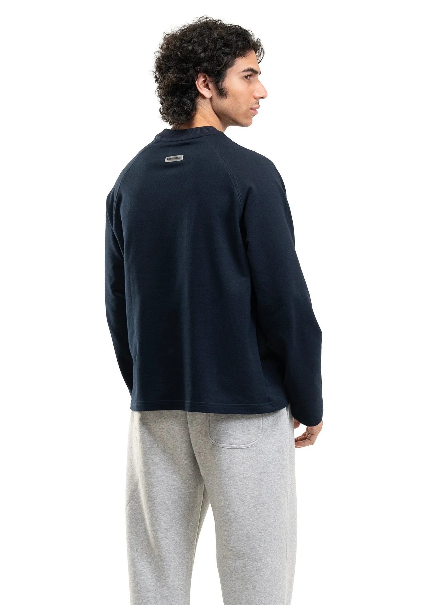 RAGLAN CROPPED TEE - NAVY - Image 3