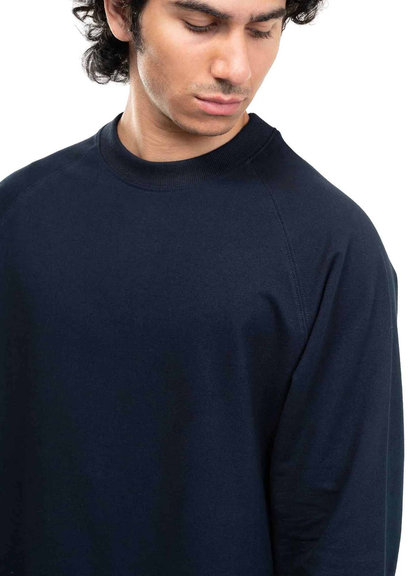 RAGLAN CROPPED TEE - NAVY - Image 6