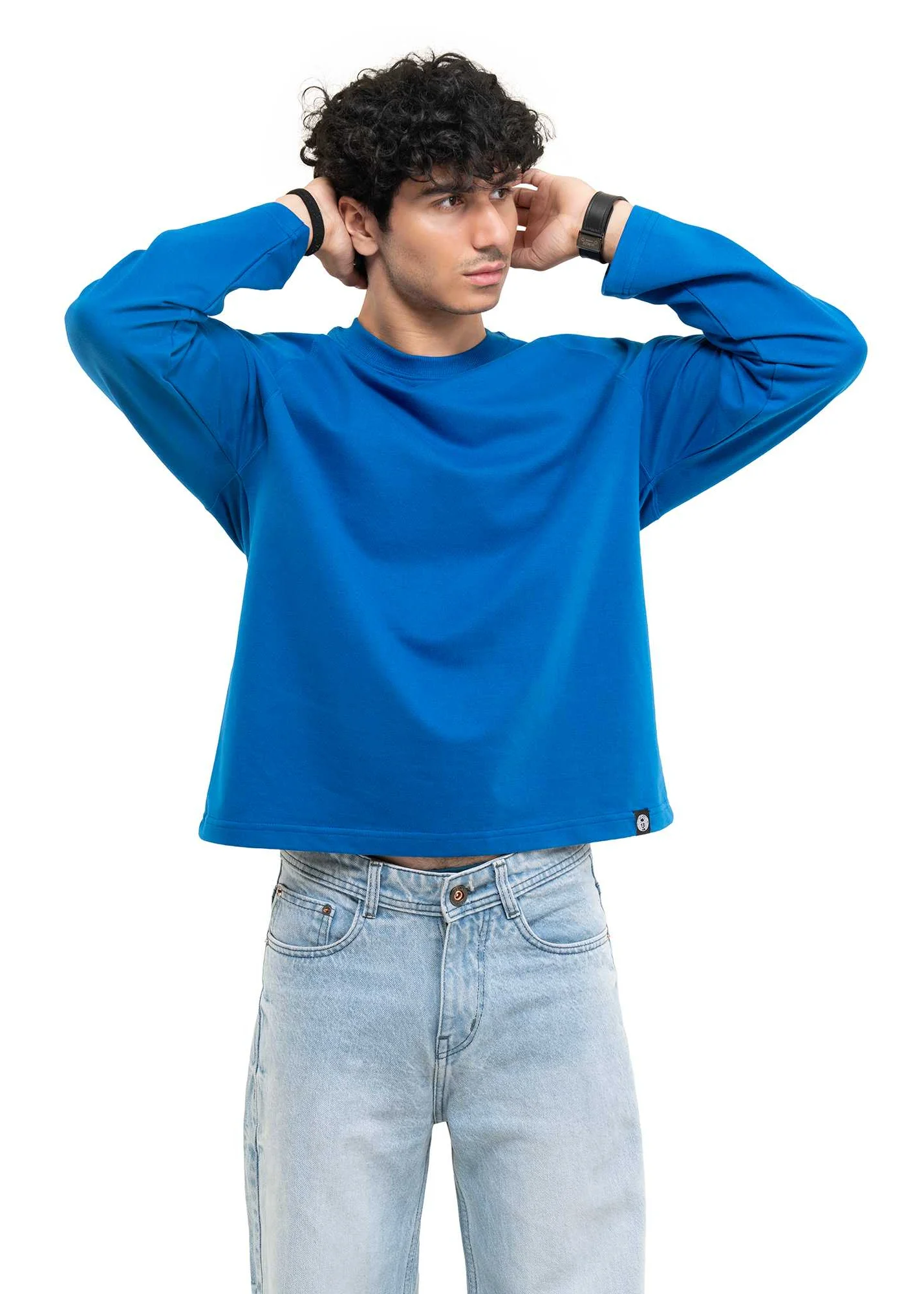 RAGLAN CROPPED TEE - ROYAL BLUE - Image 5