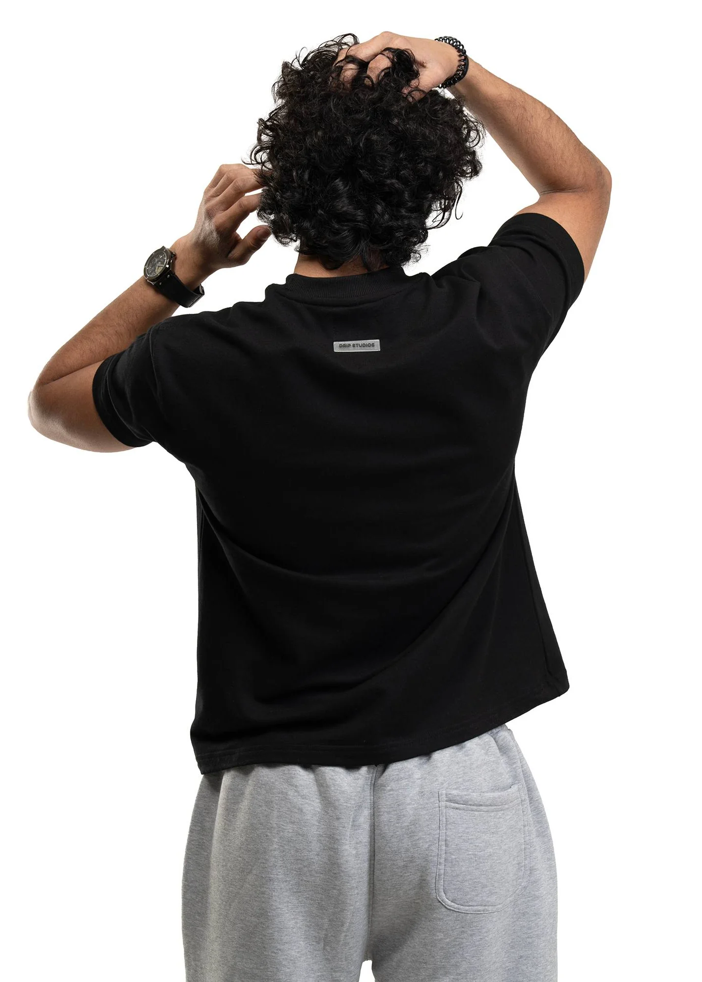 REGULAR CROPPED TEE - BLACK - Image 5