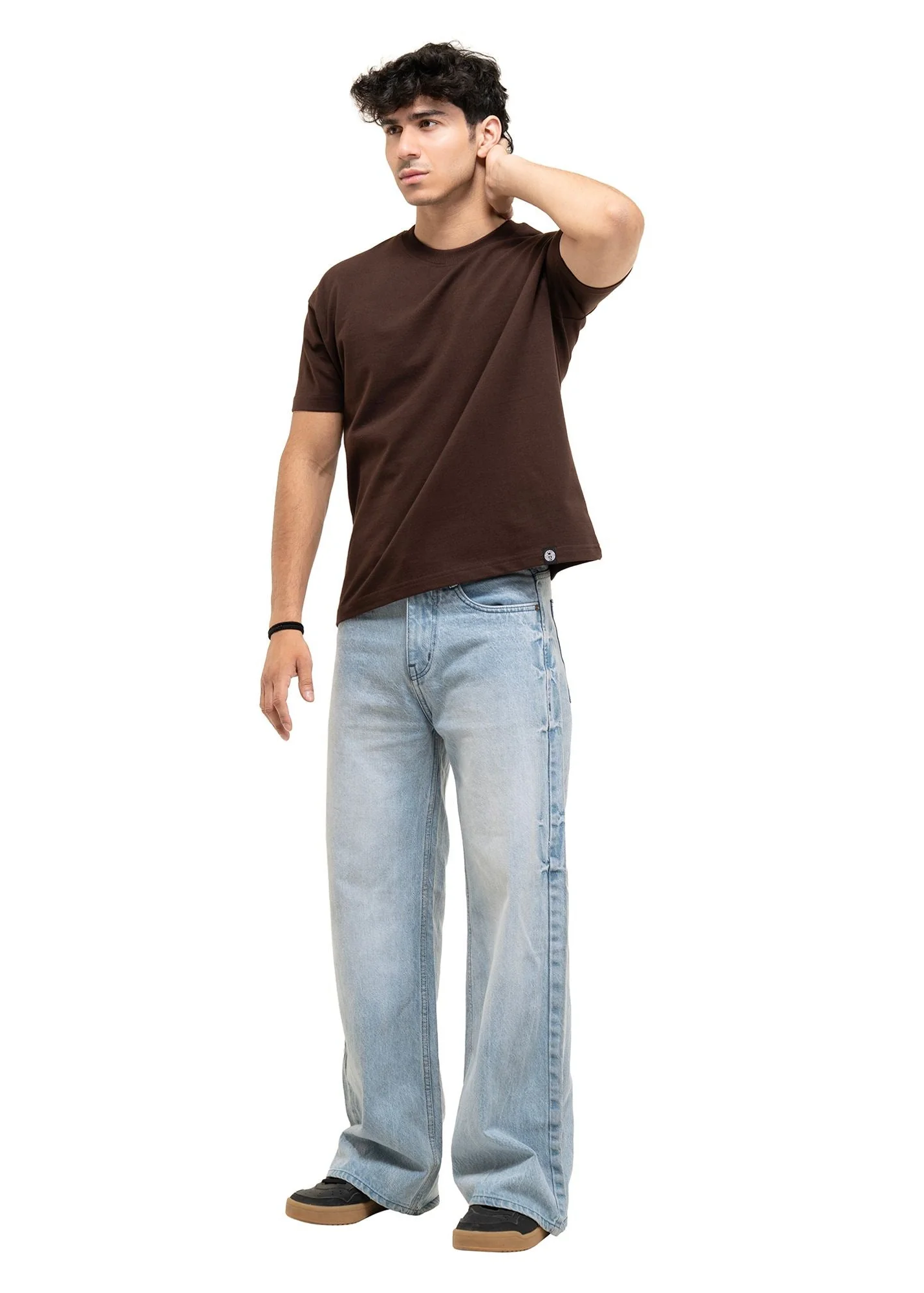 REGULAR CROPPED TEE - COFFEE - Image 2